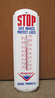 Vintage/Original WAGNER LOCKHEED BRAKES Thermometer Sign ~ Gas and Oil ~ LQQK!