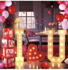 4ft. I LOVE U Marquee Sign Light Up Letters Engagement Wedding Valentine's Decor