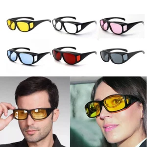 Unisex HD Night Driving Glasses Polarized Lens Anti Glare Vision Tinted - Picture 1 of 18