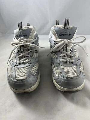 Zapatos Skechers Mujer Talla 8.5 Forma Ups Caminar Tonificación Tenis Blanco Plata Foto 1 de 4