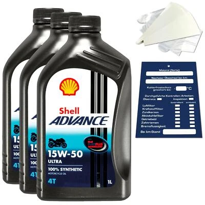 3 Liter original Shell Advance 4T Ultra 15W50 Motoröl Motorrad 600041556 - Bild 1 von 4