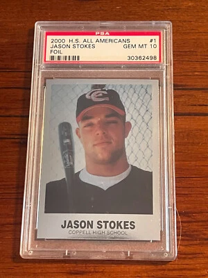 2000 Coppell TX-H.S. All Americans JASON STOKES-Rare Foil-Graded PSA GEM MINT 10 - Image 1 of 2