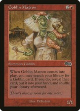 1X Goblin Matron - Urza's Saga - NM/EX MTG CARD
