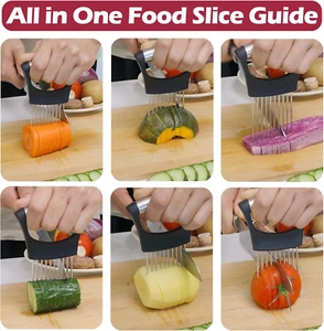 Onion Holder for Slicing, Lemon Slicer Onion Cutter for Slicing, Vegetable Cu... - Picture 1 of 12