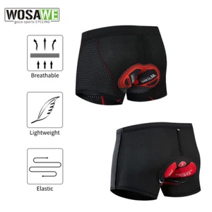 WOSAWE Cycling Shorts Gel Padded Underwear Bicycle Underpants MTB Bike Shorts - Picture 1 of 14