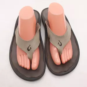 OLUKAI Ohana Men's Size 13 Sandals Gray Slip On Sandal 10352-2526 - Picture 1 of 9