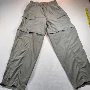 Columbia PFG Omni-Shade Nylon Convertible Hiking Pants/Shorts Gray • Large - Picture 1 of 10