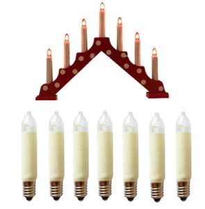 10x E10 LED shaft candle 8-55V 0.1-0.2W length 65mm replacement lamp candle arch - Picture 1 of 12