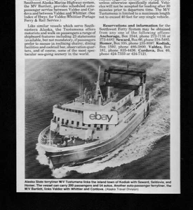 ALASKA MARINE HIGHWAY FERRIES 1976 M/V TUSTUMENA ZEITPLAN & SERVICE & TARIFE INFO - Bild 1 von 2