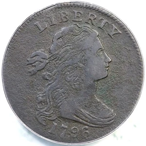 1796 S-105 R-5- ANACS VF 20 Details Draped Bust Large Cent Coin 1c - Picture 1 of 3