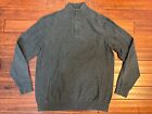 Wilkens Bros Heritage Collection Knit Sweater Men’s L Large Gray 1/4 Zip Casual