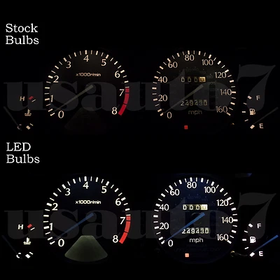Dash Instrument Cluster Gauge WHITE LED LIGHT BULBS Fits 97-99 Acura CL Foto 1 de 4