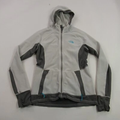 Chaqueta North Face Mujer Pequeña Cremallera Completa Manga Larga Exterior Ligera Gris Foto 1 de 4