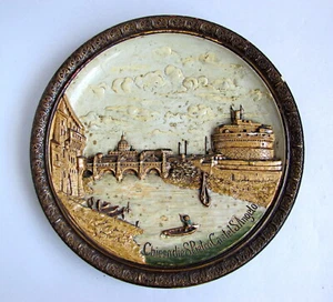 Teller 37 cm ROMA BASILICA DI SAN PIETRO Italien WS&S Wilhelm Schiller Sohn 1900 - Bild 1 von 6