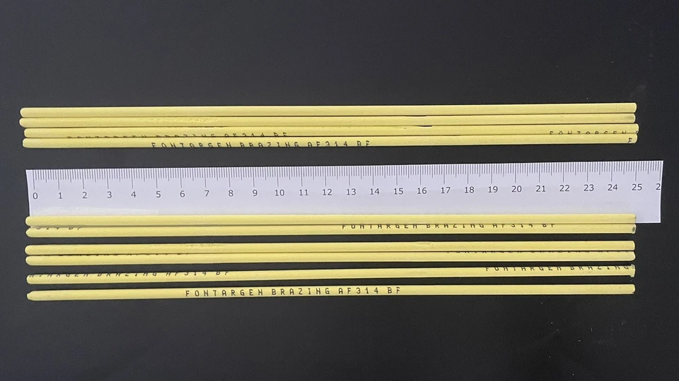 Silver Solder 55% Silver Sheathed, BF & Cd Free 2.0mm!! 10 pcs Fontargen AF 314