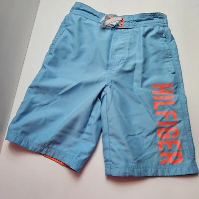 TOMMY HILFIGER Blue and Orange Netted Swim Shorts Size 6 BOYS  - Image 1 of 4