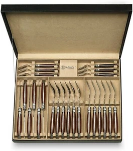 Laguiole California Silverware Cutlery Set - 24 Piece Rosewood Set - In Gift Box - Picture 1 of 5