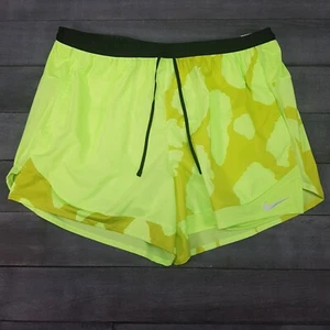 NIKE Dri-Fit Stride Run Division Mens 2in1 Running Shorts Mens 2XL Bright Yellow - Picture 1 of 9