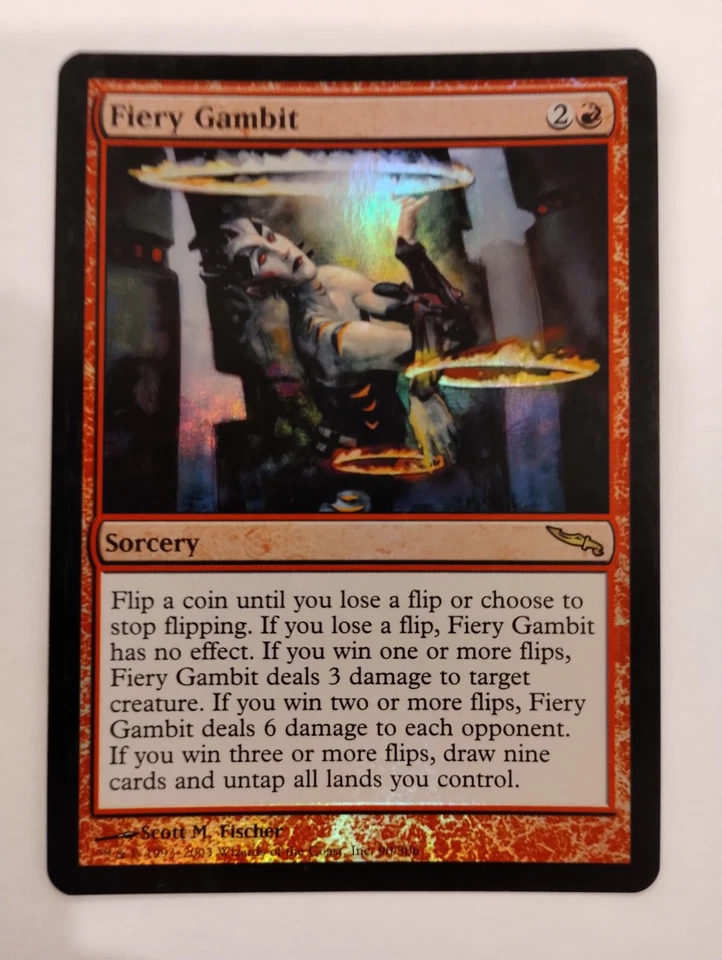 FOIL Fiery Gambit [Mirrodin] M/NM MTG Magic - Image 1 of 1