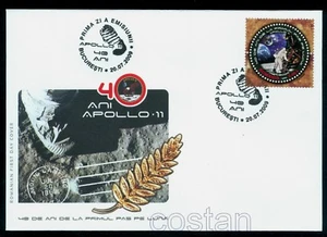 2009 Apollo 11,Armstrong,Moon landing,40th anniv,Space,Romania, Mi.6365,FDC - Picture 1 of 1