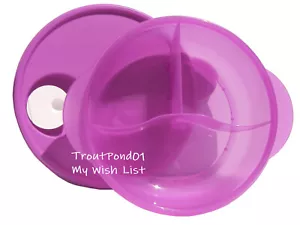 Tupperware Crystalwave Mikrowellenschüssel geteilter Teller Mittagessen Geschirr Lavendel lila - Bild 1 von 3