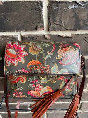 NWT $149 Patricia Nash Vintage Italian Floral Paisley Small Corfu Crossbody mult - Image 1 of 4