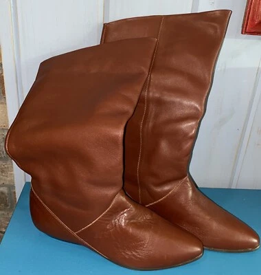 Botas de Cuero Vintage Connie Brandy MARRÓN JENGIBRE Talla 6B Foto 1 de 4