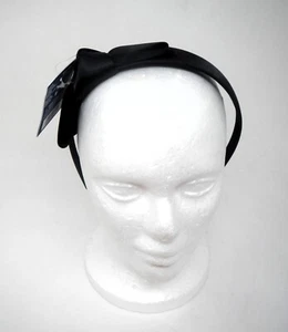Sincerely Jules by Scünci Black Satin Side Bow Headband - Picture 1 of 3