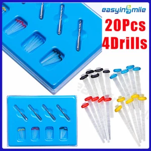 Dental Endo Fiber Posts Quartz root canal pins Resin Glass Screw Pile Posts 20Pc - Picture 1 of 11