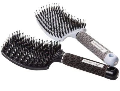 Boar Bristle Hair Brush set – Curved and Vented for Wet and Dry Detangling Ha... - Image 1 of 4