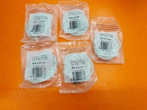 ⭐️⭐️⭐️⭐️⭐️ *FIVE* Belkin A3L980-03-WHT-S CAT6 Snagless Patch Cable RJ45 M/M 3FT - Picture 1 of 4