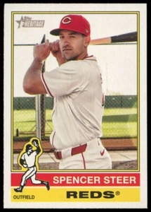 2025 Topps Heritage - Spencer Steer #155 - Picture 1 of 2
