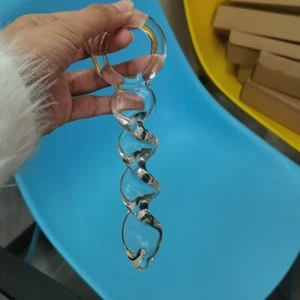 Spiral Crystal Glass Dildo Anal Butt Plug Stimulator Masturbator Adult Sex Toys - Picture 1 of 13