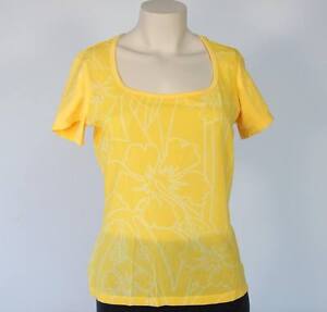 Nike Dri-Fit Yellow Sheer Top Athletic Yoga Shirt Women's  Large L  NWT  $45