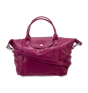 Longchamp Le Pliage Cuir S Leather Zip Tote Shoulder Bag - Picture 1 of 14