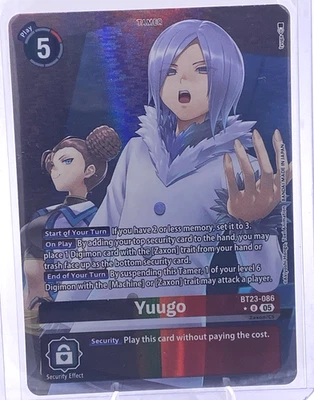 Yuugo BT23-086 U [Alt Art] Hackers Slumber Textured Full Art Digimon CCG - Image 1 of 3