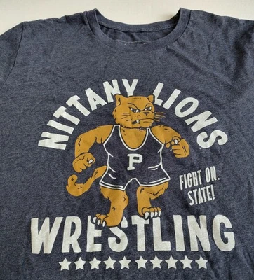 Penn State Nittany Lions Wrestling T Shirt Mens XL Blue Homefield Retro Graphic  - Image 1 of 4