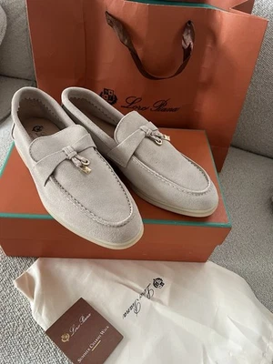 Schöne Loro Piana Loafer Sneaker Schuhe in beige Gr. 39 Neu - Bild 1 von 4
