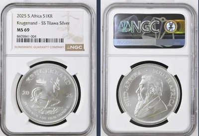 2025 SA KRUGERRAND SS TILAWA PRIVY NGC MS69 - Image 1 of 3