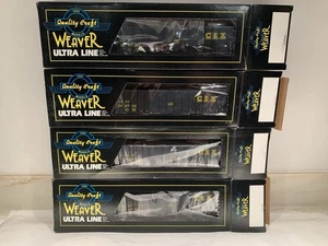 WEAVER 3-RAIL CSX 3 BAY COAL HOPPER 4 CAR SET! O SCALE FREIGHT 70 TON - Picture 1 of 9