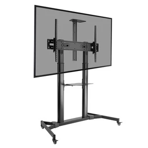 ProperAV Mobile TV Trolley Stand on Wheels for 60"-100" Max Load 100kg VESA M... - Afbeelding 1 van 1