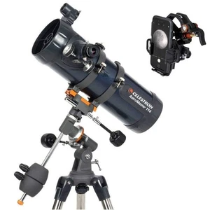 Celestron Astromaster 114EQ Astro Telescope with NexYZ 3-Axis , Phone Adapter - Picture 1 of 6