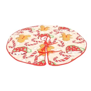 Christmas Gingerbread Tree Apron Holiday Tree Carpet Xmas Tree Skirt - Picture 1 of 12