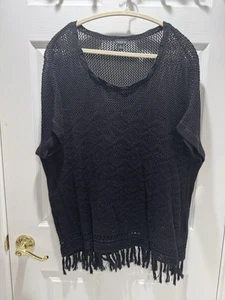 Torrid Eyelet Black Beach Coverup Short Sleeves Size 2 - Bild 1 von 6
