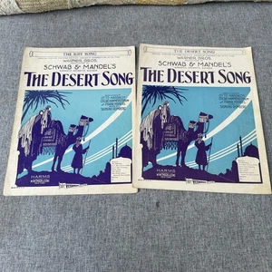 Vintage Sheet Music The Desert Song Motion Picture Lot of 2 The Riff The Desert - Picture 1 of 6