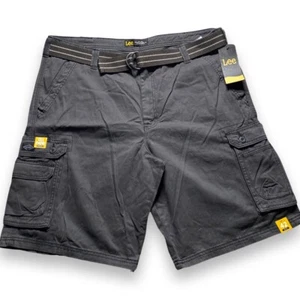 Lee Herren entspannte Cargoshorts mit Gürtel schwarz Größe 42 2183324 neu mit Etikett - Bild 1 von 9