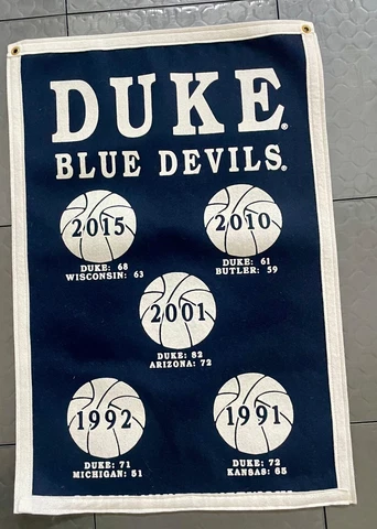 Duke Blue Devils  Basketball NCAA National Championship Banner Cover