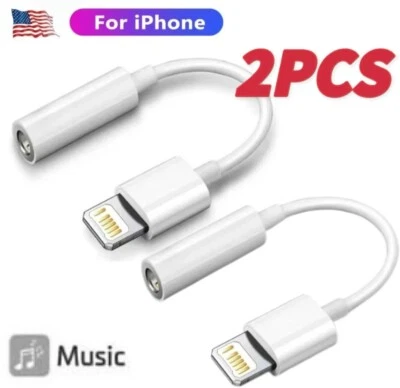 For Apple iPhone Headphone Adapter Jack 3.5mm Aux Cord Dongle - Image 1 of 4