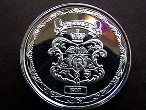 2018 Hermes Fine Silver Mardi Gras Doubloon--(.999 FINE SILVER) Edge - Picture 1 of 2