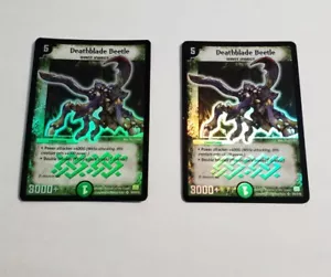 2004 Duel Masters Trading Card Deathblade Beetle s9/s10 DM-01 Holo Foil X2 - Picture 1 of 8